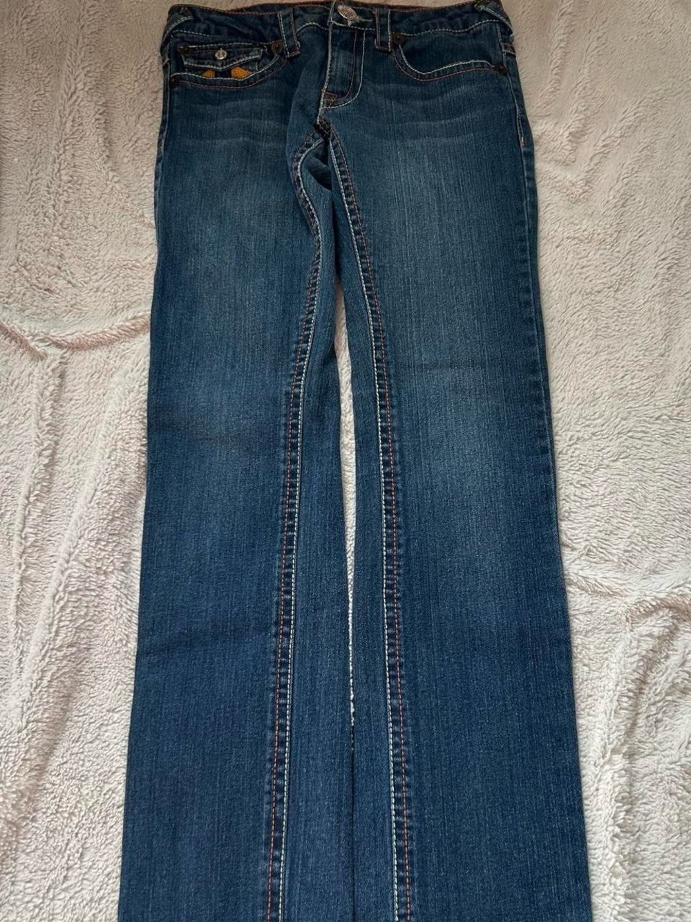 True Religion Women's Skinny Jeans in Dark Blue Denim